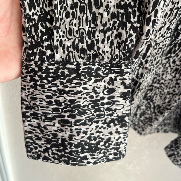 Calvin Klein Patterned Button Down Long Sleeve Collared Shirts - Pink and Black - Picture 5 of 13